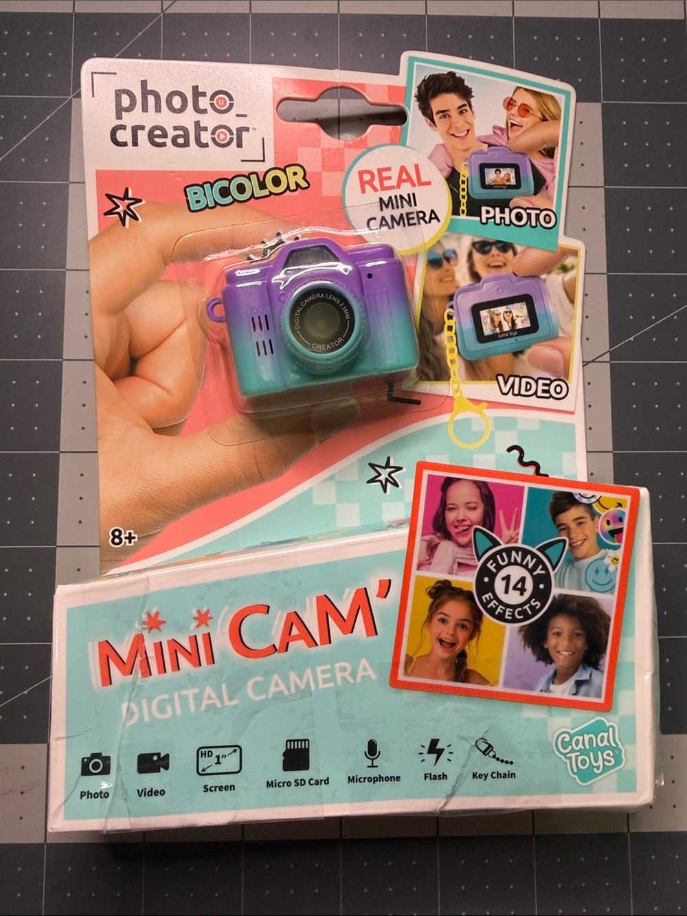 Mini Cam Digital Camera - Purple & Teal Bicolor